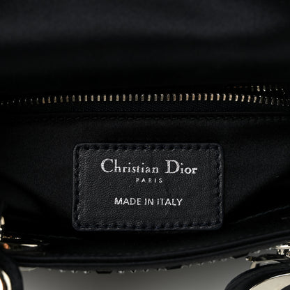 Christian Dior Satin Crystal Cannage Mini Lady Dior Navy 6 of 11