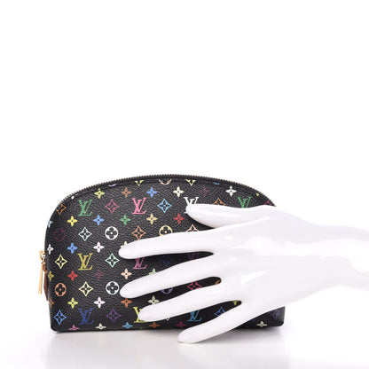 Louis Vuitton Monogram Multicolor Cosmetic Pouch Black Grenade 2 of 9