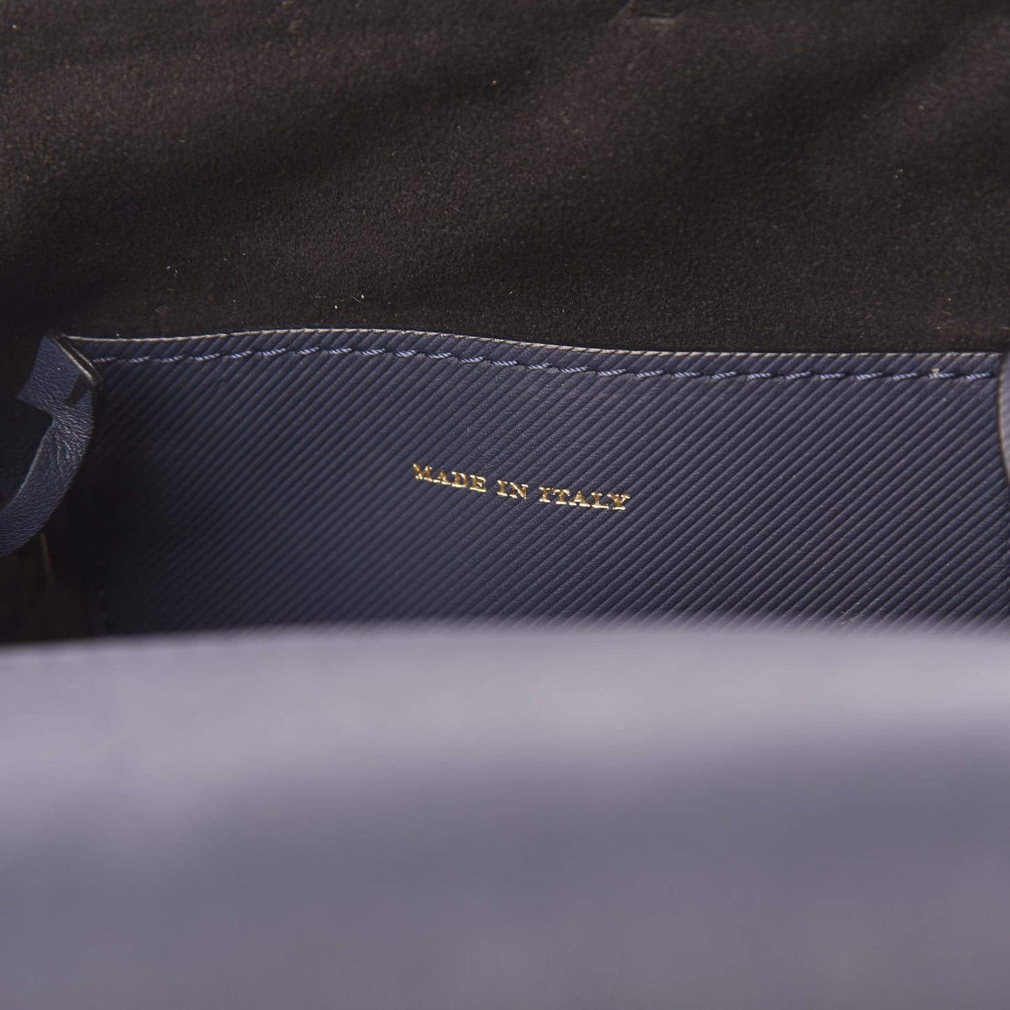 Trench Calfskin Medium DK88 Top Handle Bag Ink Blue