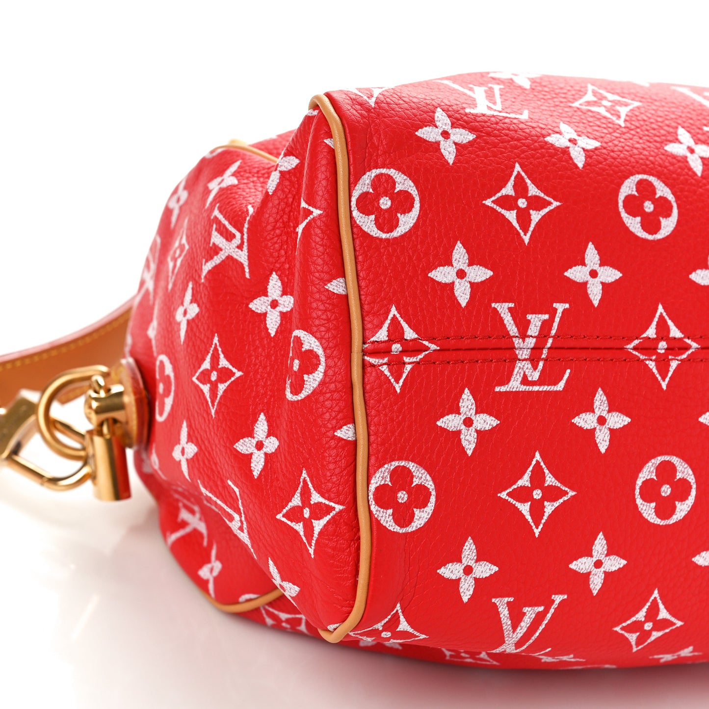 Soft Calfskin Monogram Speedy P9 Bandouliere 25 Red