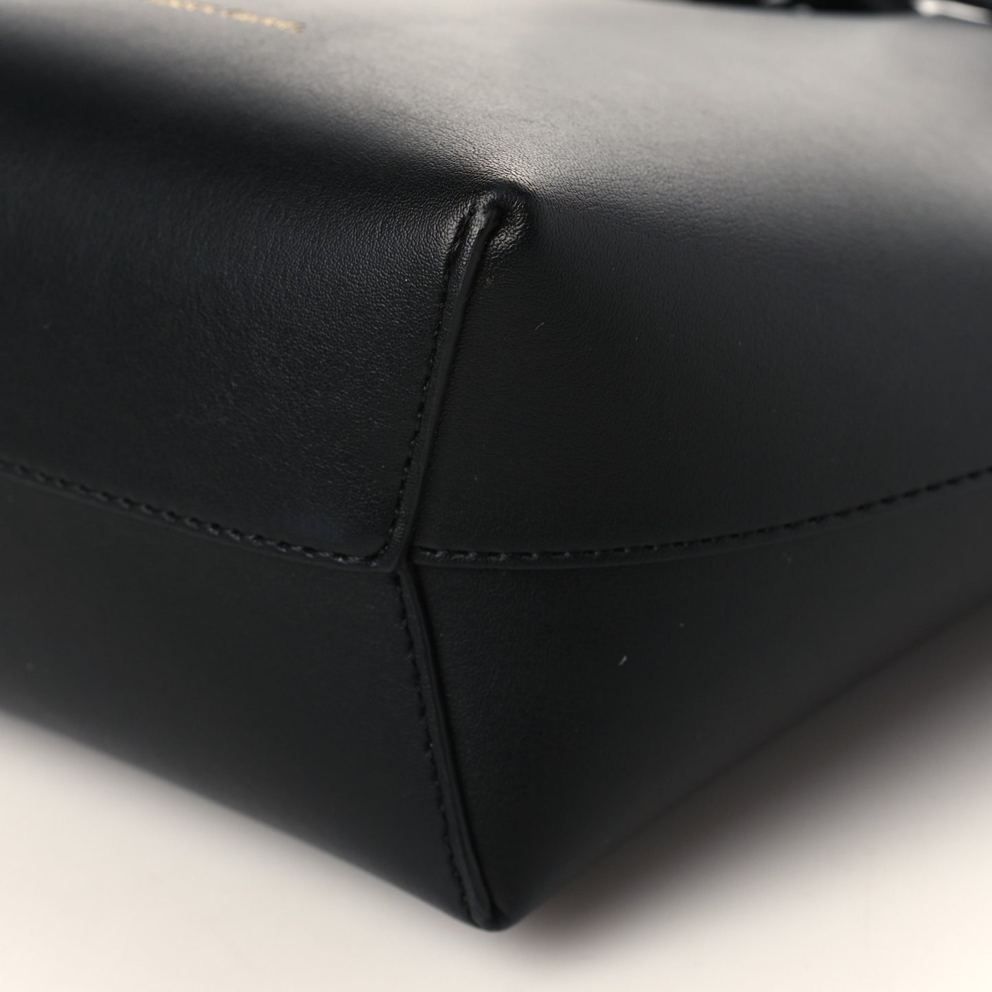 Vegetable Tanned Calfskin Mini Mini Bucket Bag Black Ballerina