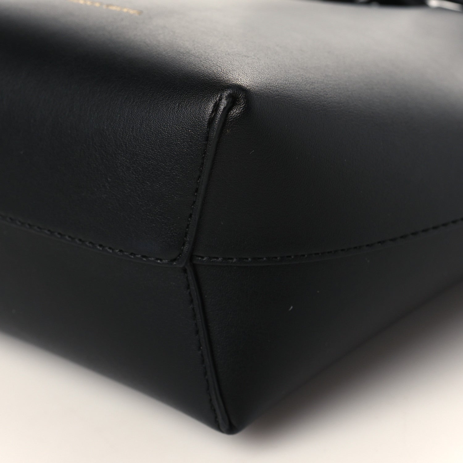 Mansur Gavriel Vegetable Tanned Calfskin Mini Mini Bucket Bag Black Ballerina 9 of 9