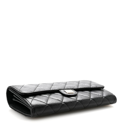Chanel Caviar Quilted Large Gusset Flap Wallet Black 4 of 9
