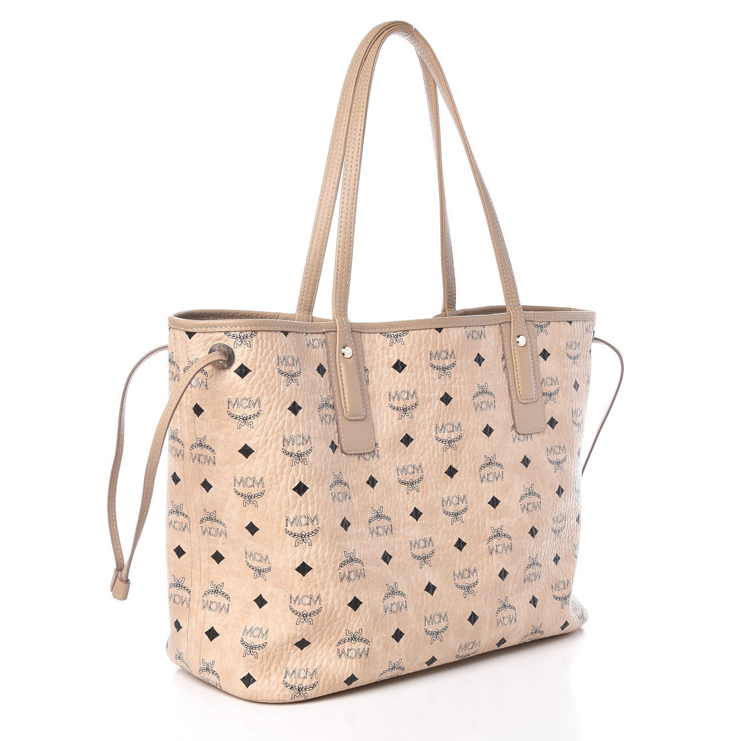 Visetos Medium Liz Reversible Shopper Tote Beige