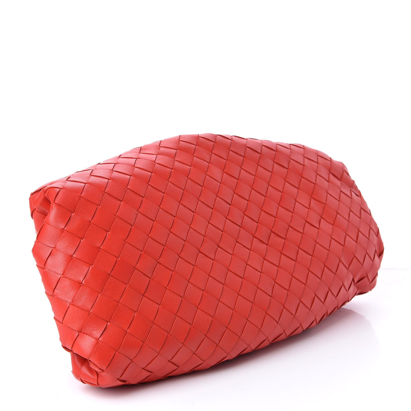 Nappa Maxi Intrecciato The Pouch Oversized Clutch Bright Red