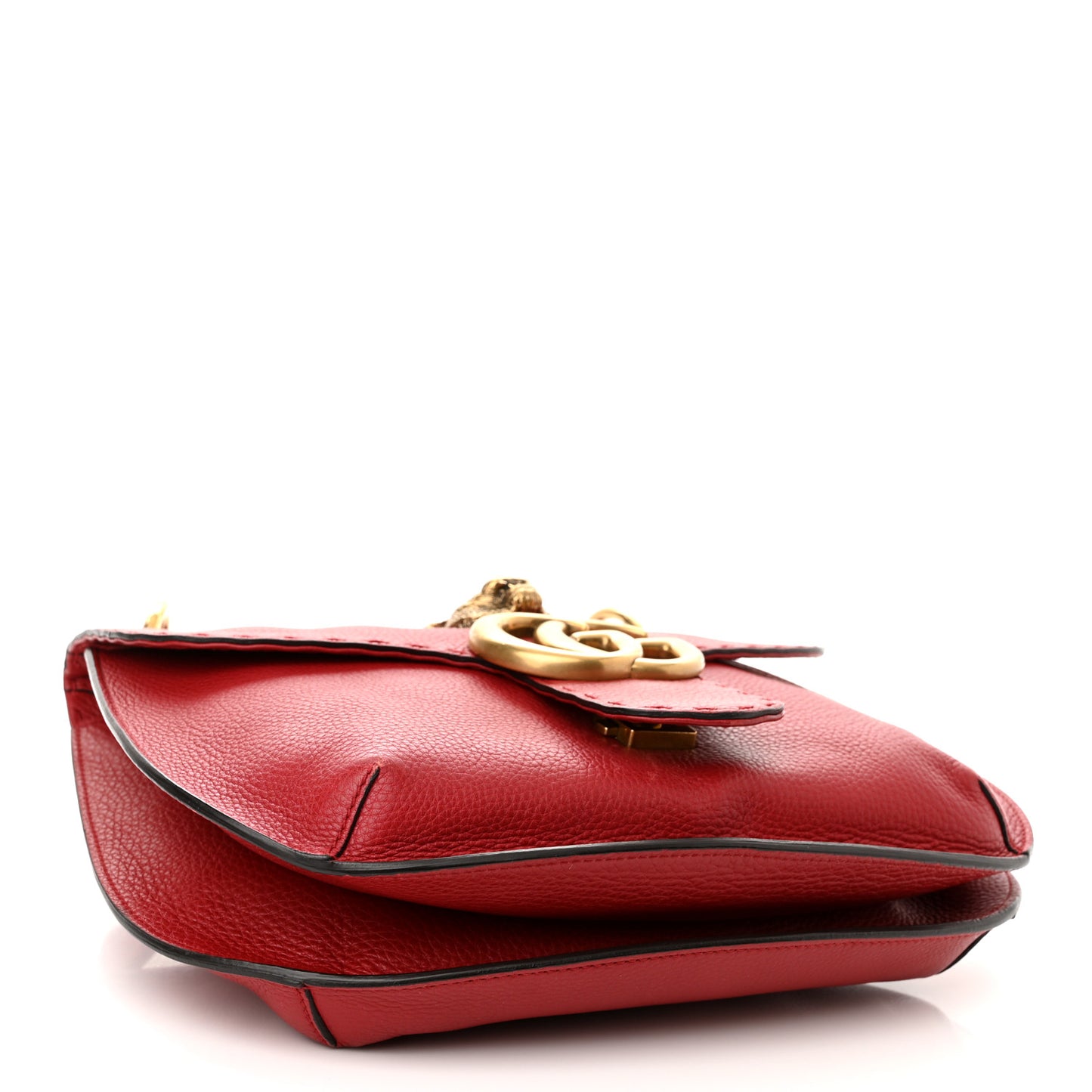 Cellarius Calfskin GG Marmont Flap Shoulder Bag Vulcanic Red