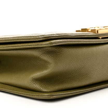 Chanel Caviar Quilted Medium Boy Flap Khaki 9 of 10