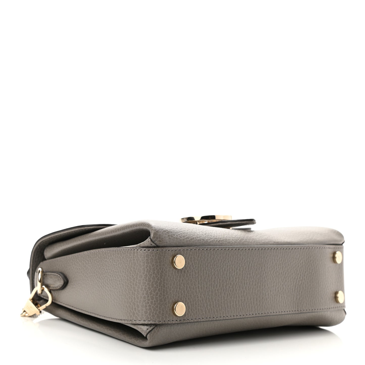 Dollar Calfskin Interlocking G Top Handle Shoulder Bag Loess