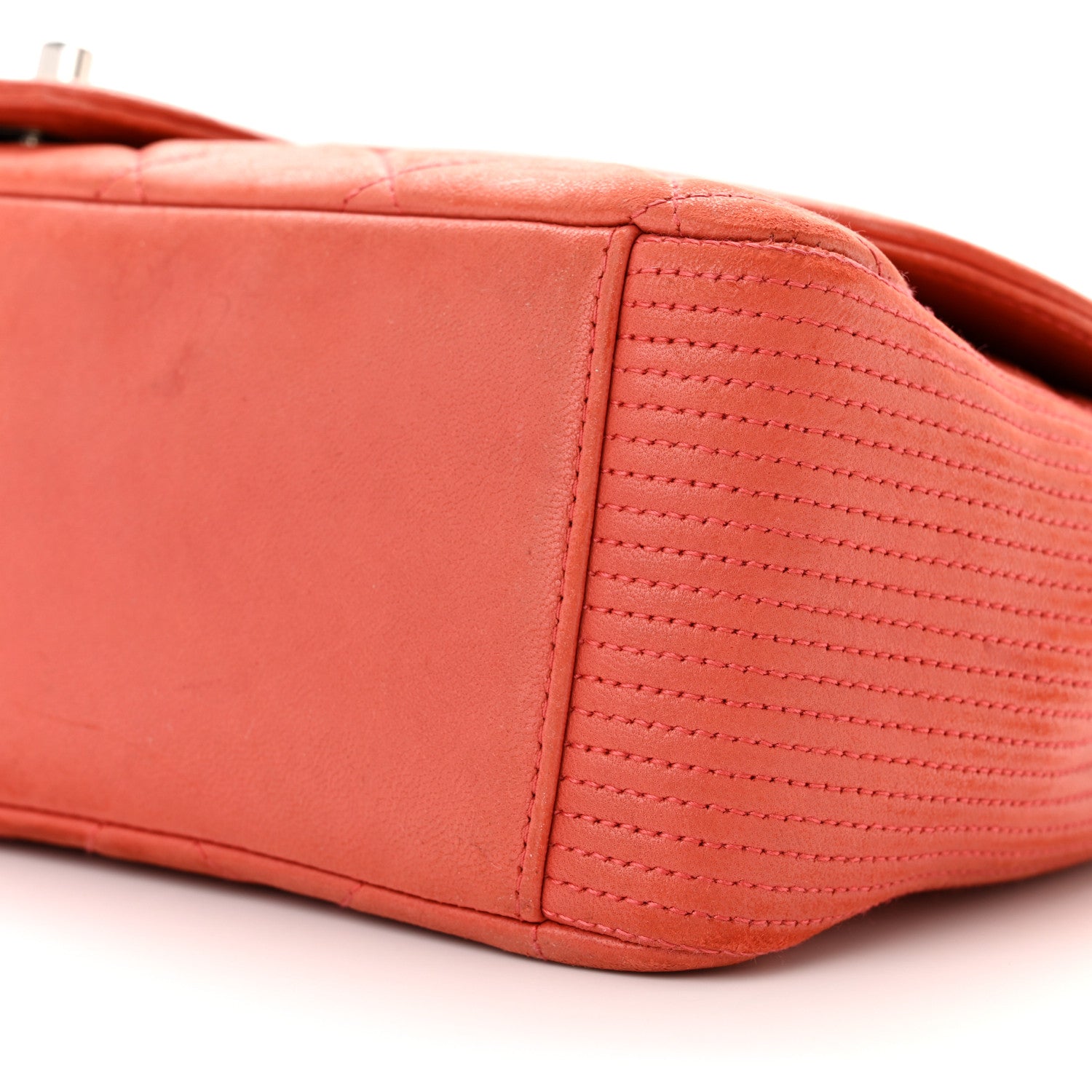 Chanel Lambskin Large Coco Rider Flap Coral 10 of 22