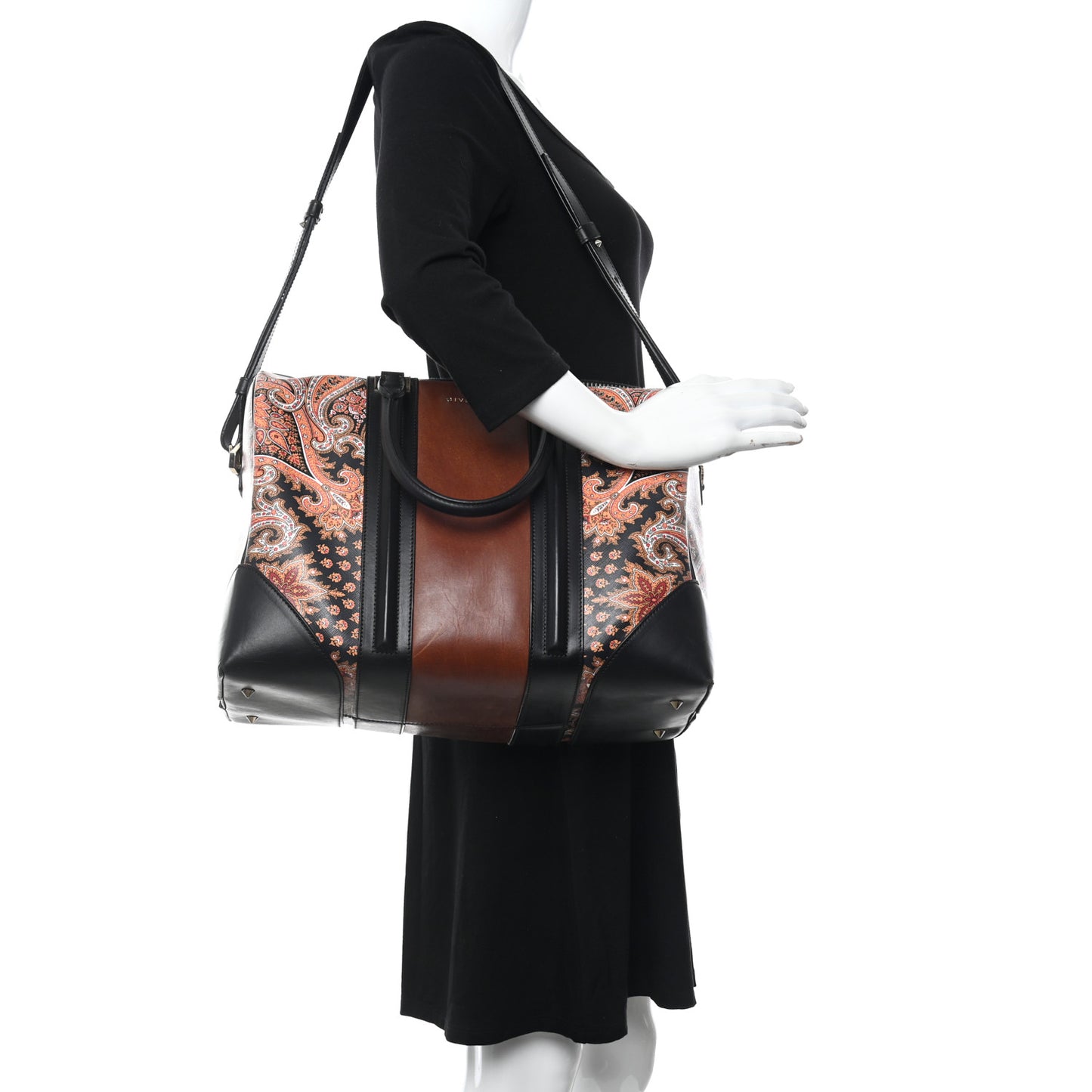 Calfskin Paisley Print Medium Lucrezia Multicolor