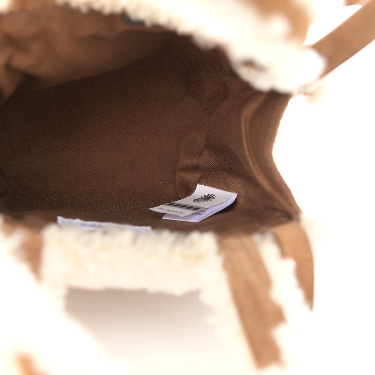 Telfar X UGG Suede Shearling Small Shopping Bag Chestnut 4 of 7