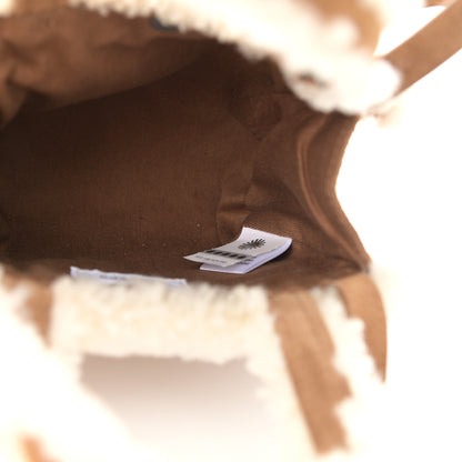 Telfar X UGG Suede Shearling Small Shopping Bag Chestnut 4 of 7
