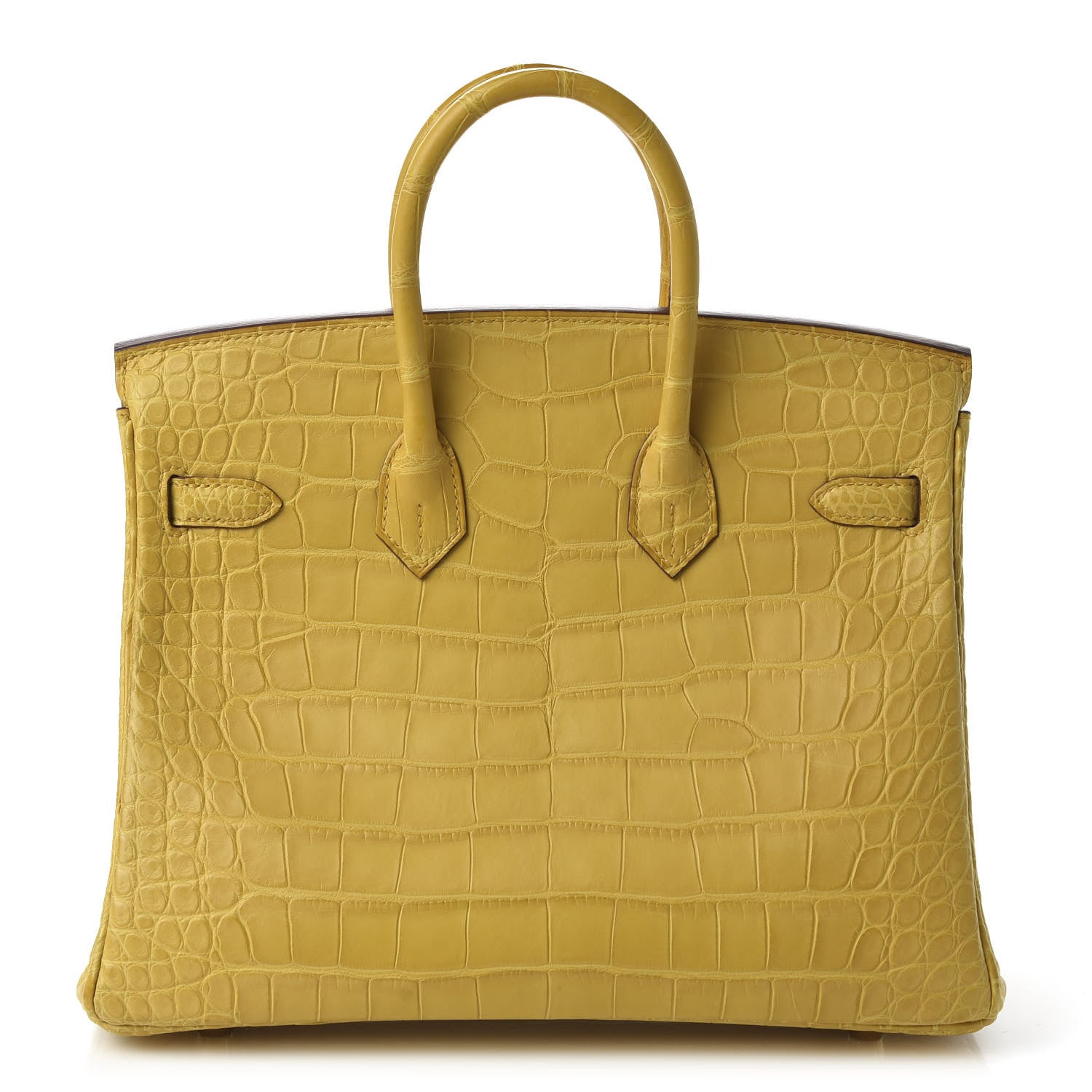 Hermes Matte Alligator Birkin 25 Jaune Ambre 4 of 33