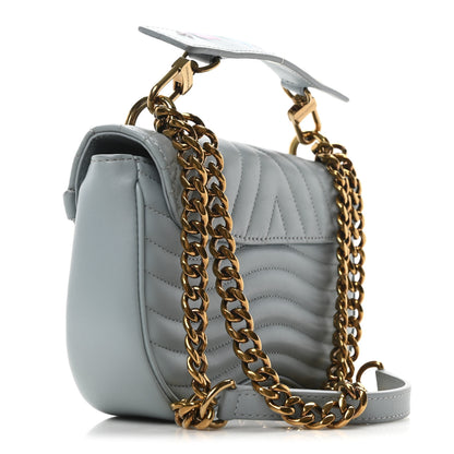 Louis Vuitton Calfskin New Wave Chain PM Porcelain Blue 3 of 9