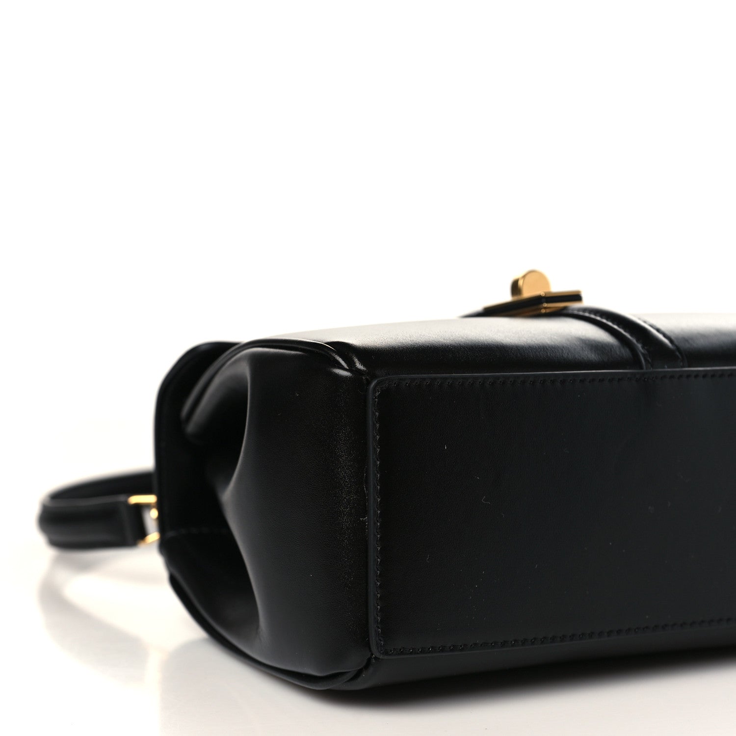 Celine Satinated Calfskin Mini 16 Top Handle Bag Black 9 of 10