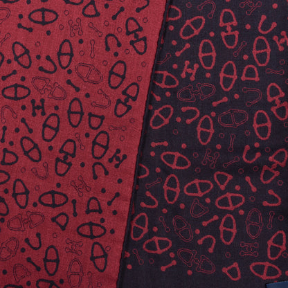 Hermes Cashmere Silk Point A Point Muffler Cassis Marine 3 of 6