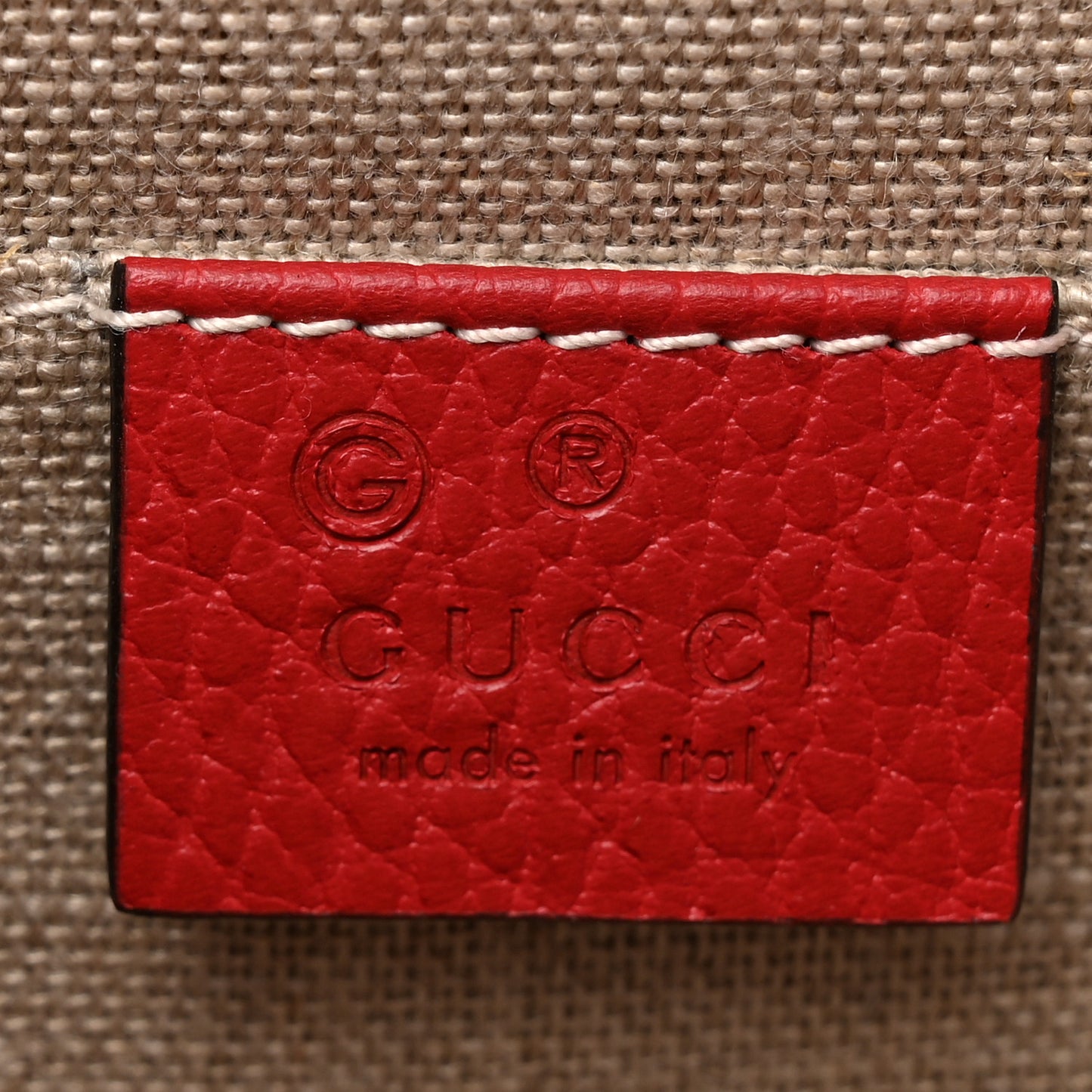 Dollar Calfskin Small Interlocking G Shoulder Bag Red