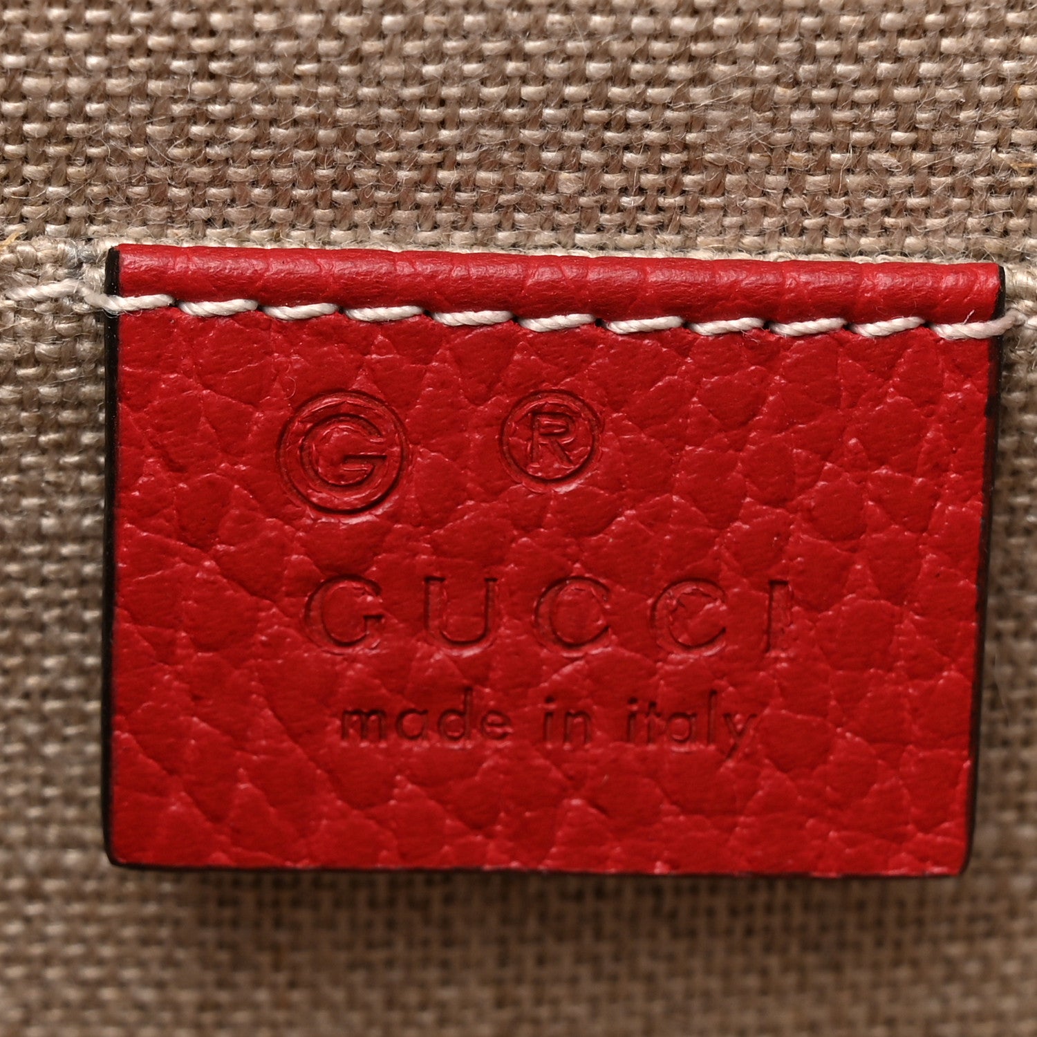 Gucci Dollar Calfskin Small Interlocking G Shoulder Bag Red 6 of 12