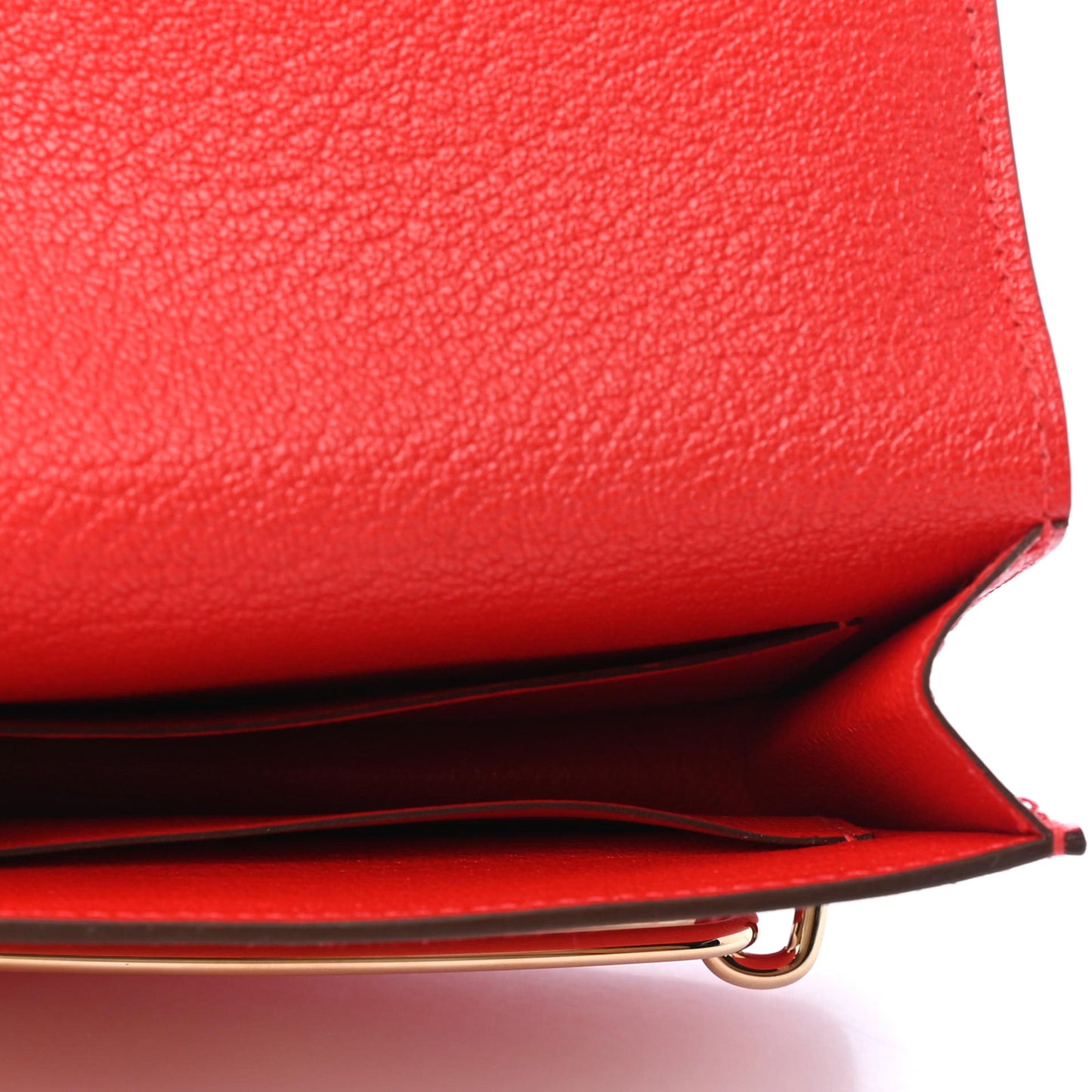 Chevre Mysore Roulis Slim Wallet Rouge De Coeur
