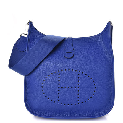 Hermes Taurillon Clemence Evelyne III PM Bleu Electrique 1 of 8