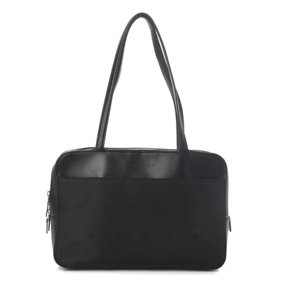 Burberry Calfskin Nylon Shoulder Bag Black 1 of 9