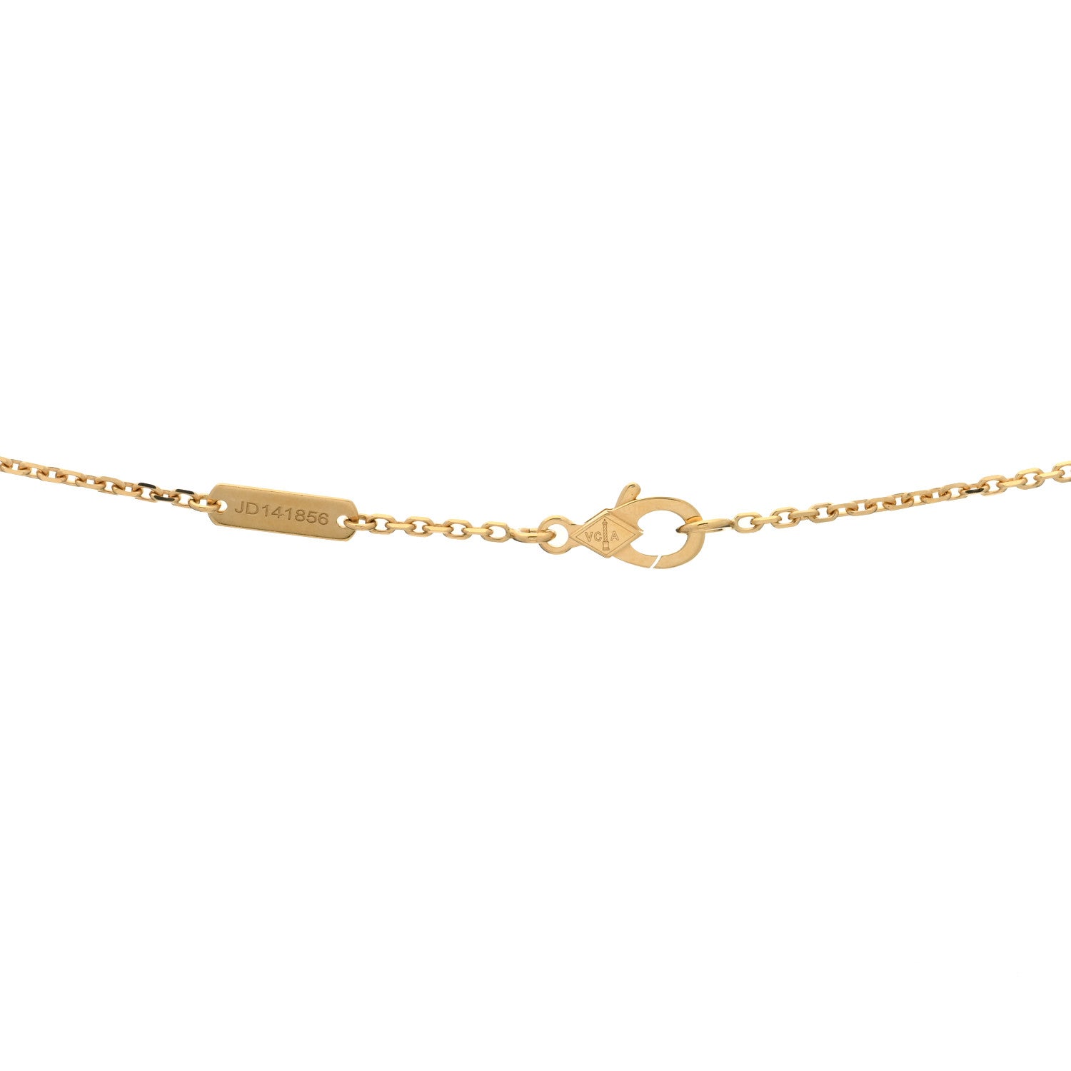 Van Cleef & Arpels 18K Yellow Gold Black Onyx Vintage Alhambra Pendant Necklace 4 of 5