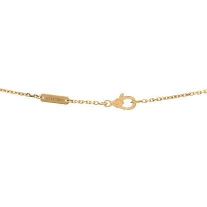 Van Cleef & Arpels 18K Yellow Gold Black Onyx Vintage Alhambra Pendant Necklace 4 of 5