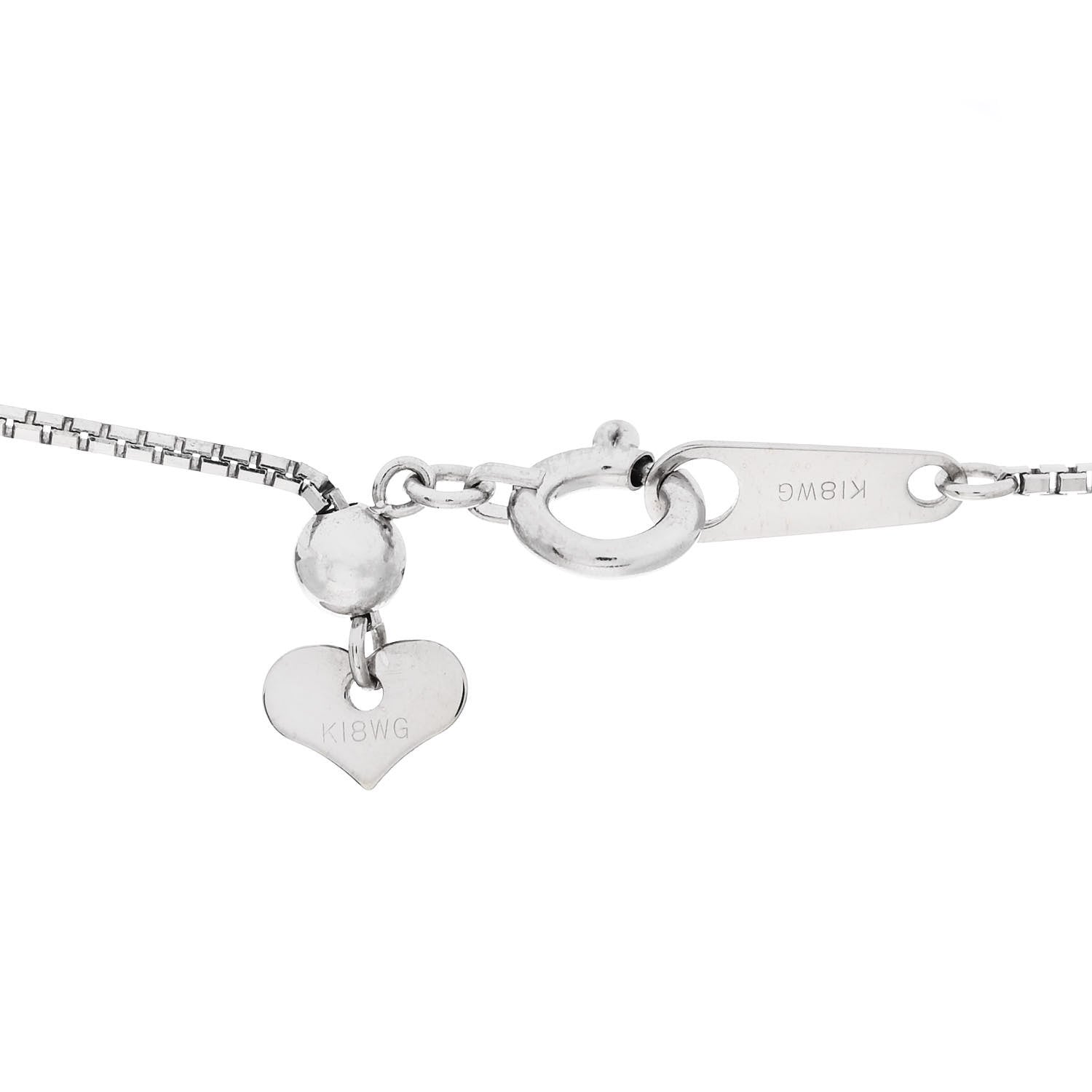 Parker & West by FASHIONPHILE 18K White Gold Diamond .50ctw Graduated Two Row Drop Pendant Necklace 6 of 6