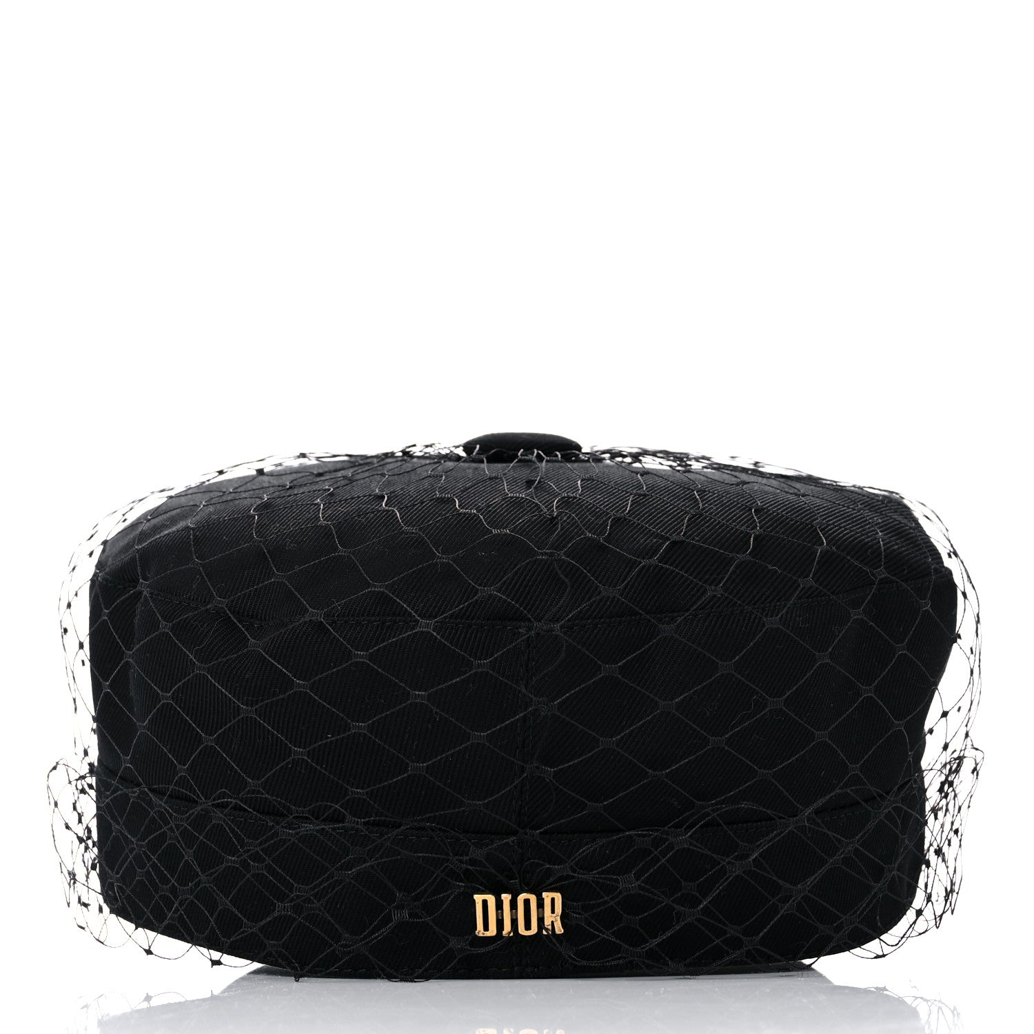 Christian Dior Cotton Canvas Arty Cap with Veil 58 Black 5 of 8
