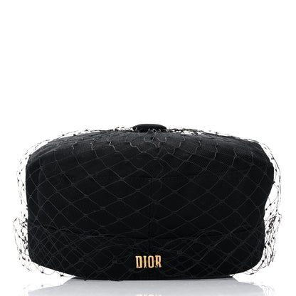 Christian Dior Cotton Canvas Arty Cap with Veil 58 Black 5 of 8