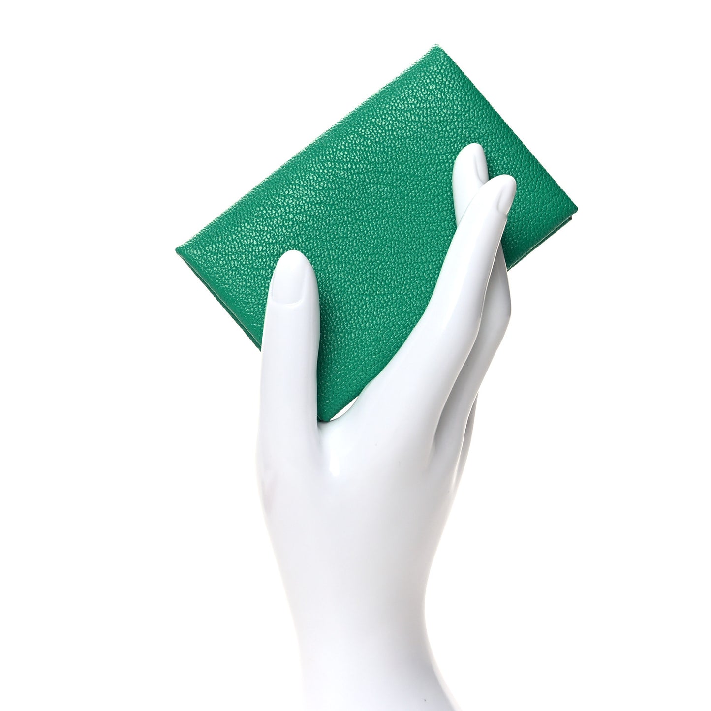 Chevre Mysore Verso Calvi Card Case Menthe Bleu Brume