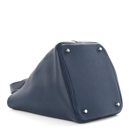 Hermes Taurillon Clemence Picotin Lock 22 MM Bleu De Prusse 4 of 10