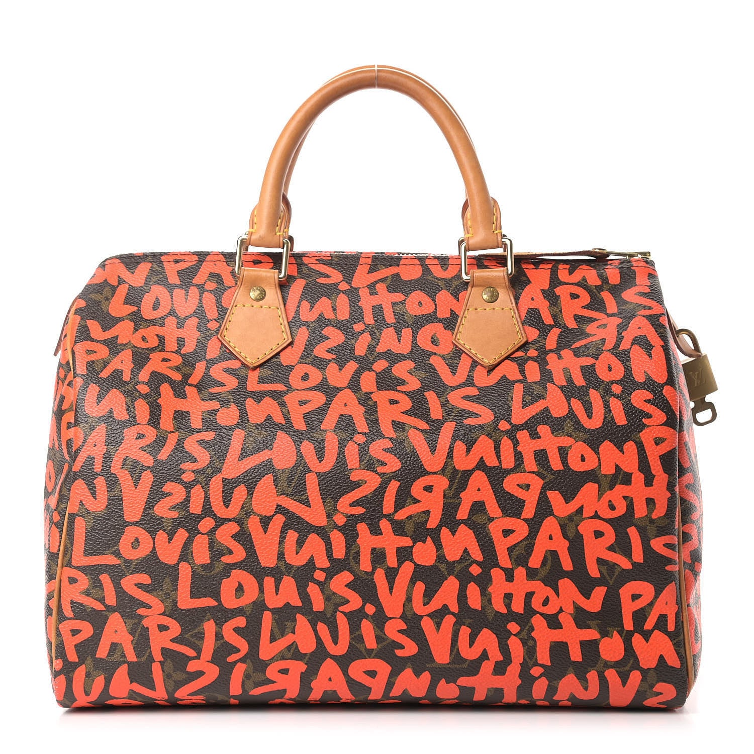 Louis Vuitton Monogram Graffiti Speedy 30 Orange 1 of 10