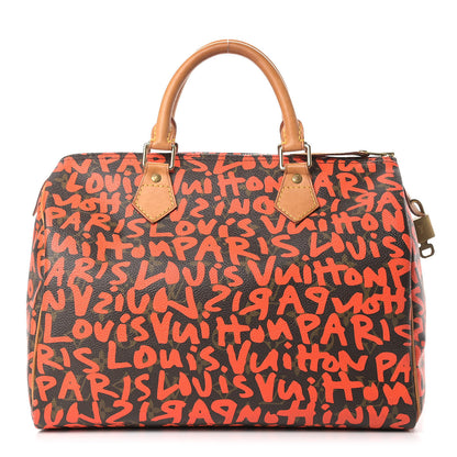 Louis Vuitton Monogram Graffiti Speedy 30 Orange 1 of 10