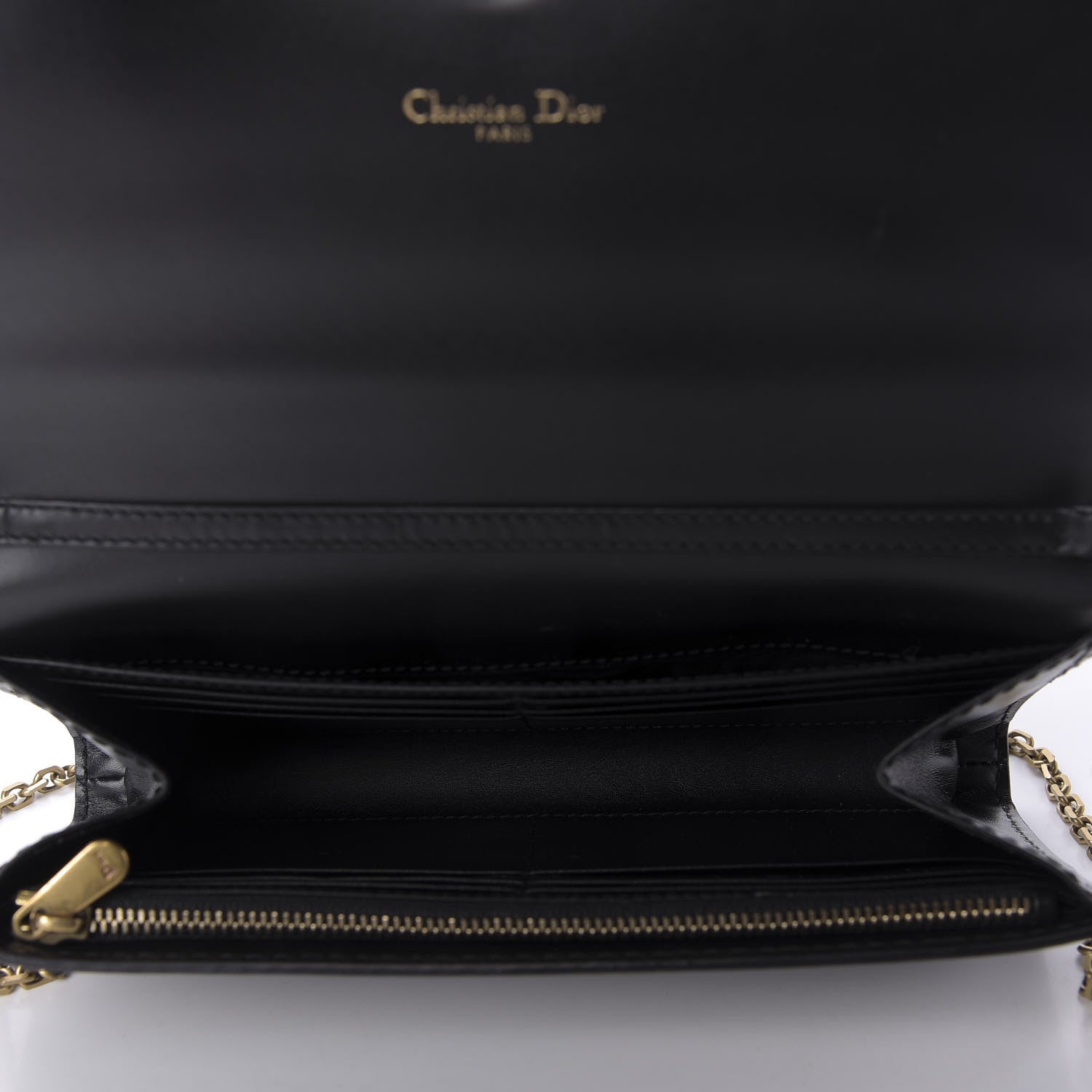 Christian Dior Smooth Calfskin J'adior Croisiere Chain Wallet Black 5 of 9