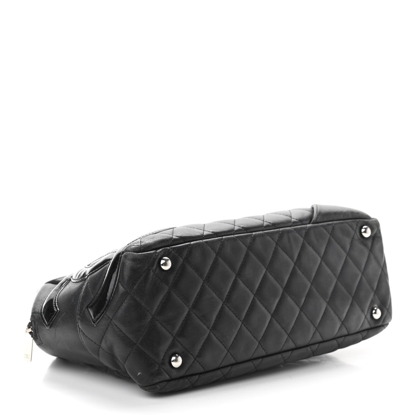 Calfskin Quilted Large Cambon Bowler Black