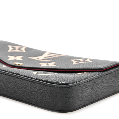 Louis Vuitton Empreinte Monogram Giant Felicie Pochette Black Beige 17 of 19