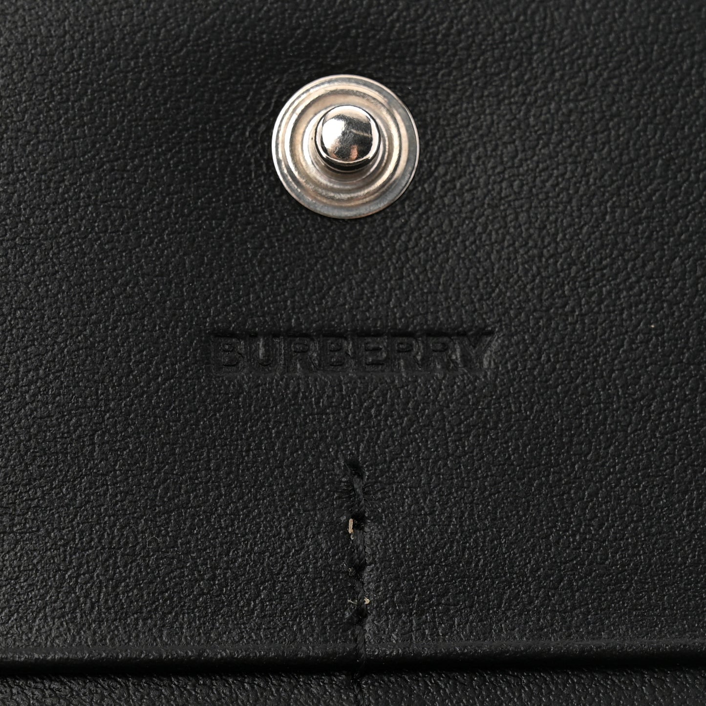 Grained Calfskin Embossed Porter Continental Wallet Black
