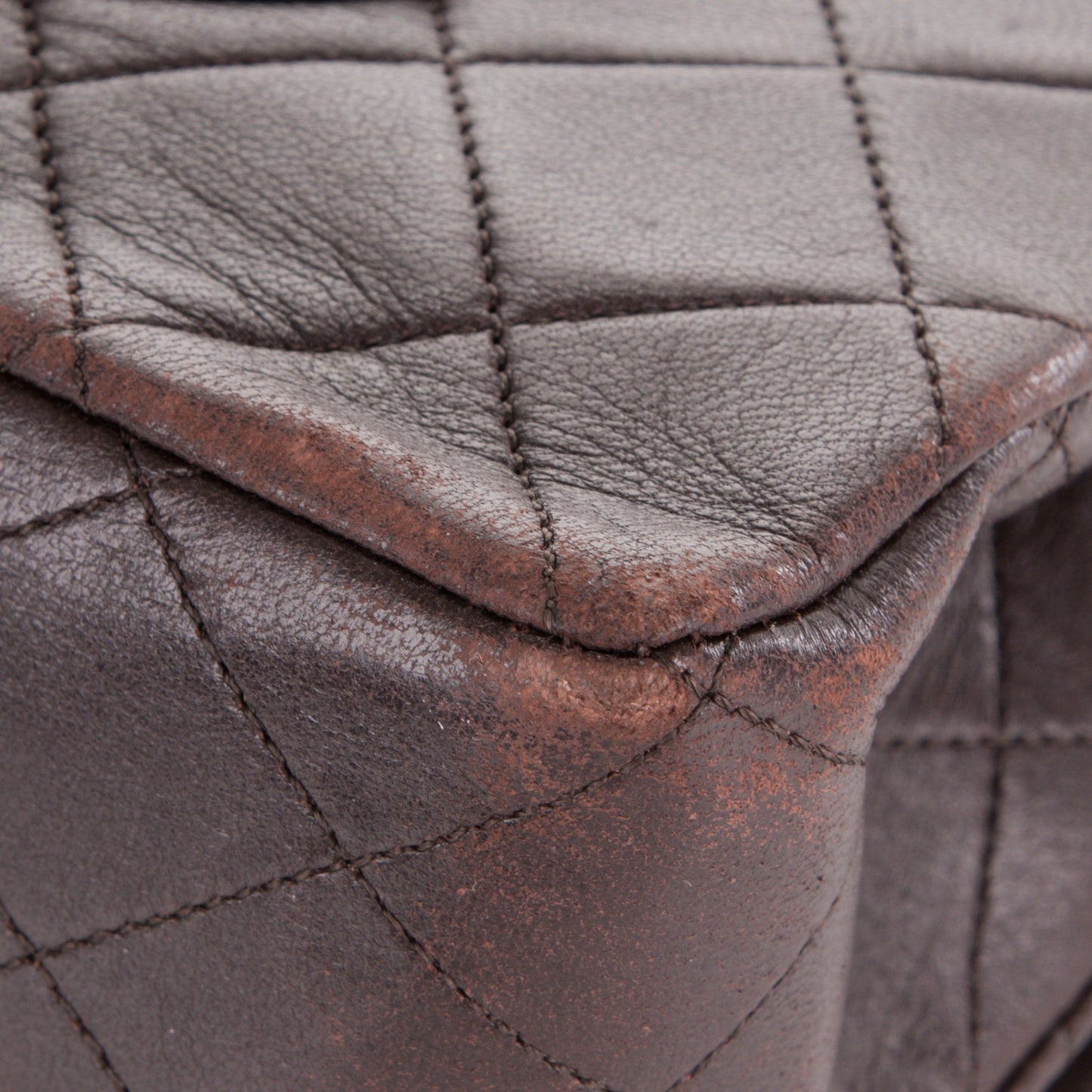 Lambskin Medium Double Flap Brown