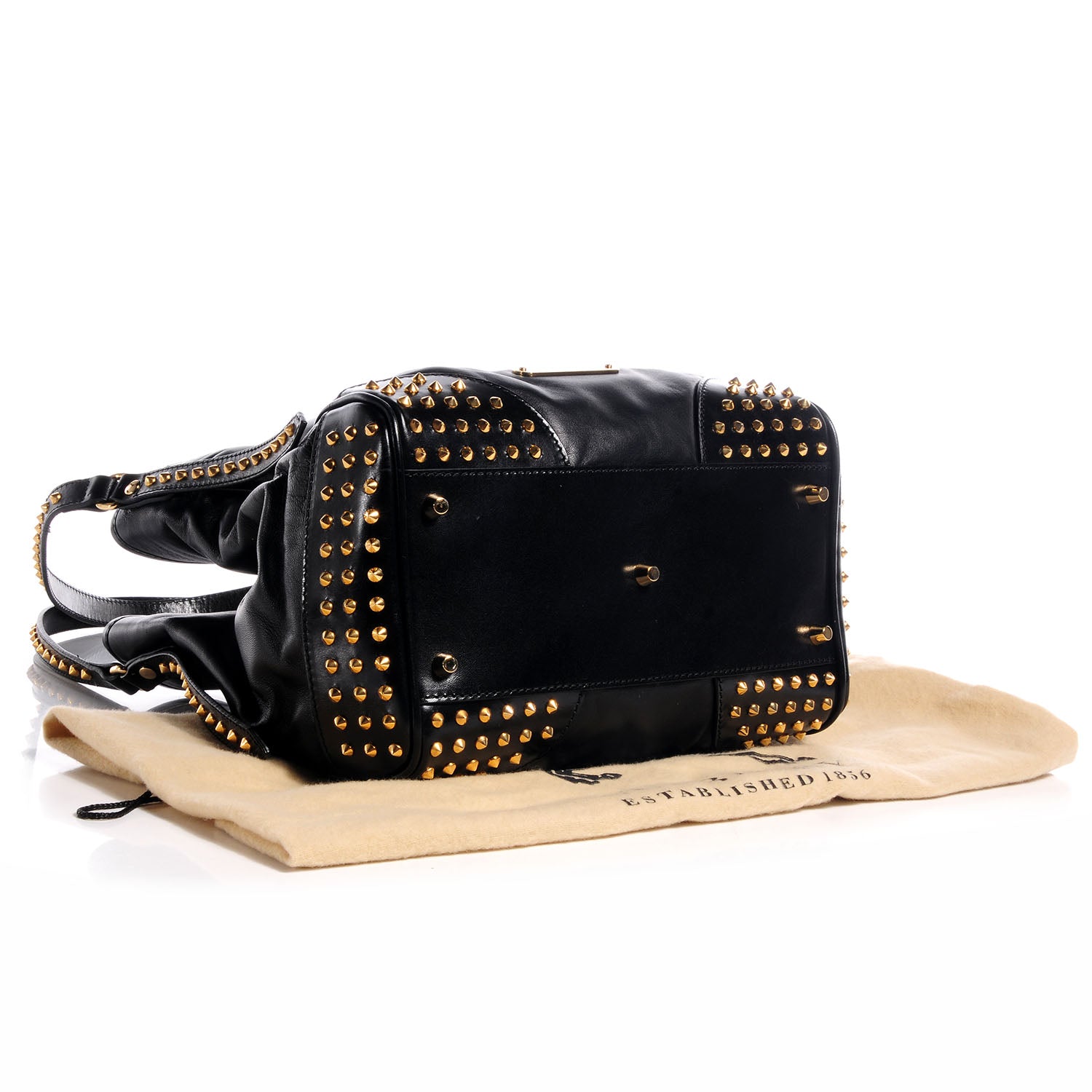 Burberry Lambskin Bridle Studs Small Canterbury Tote Black 3 of 10