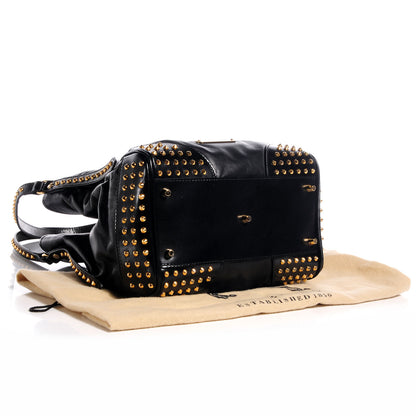 Burberry Lambskin Bridle Studs Small Canterbury Tote Black 3 of 10
