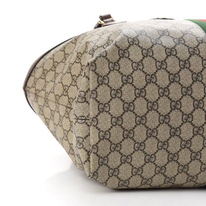 Gucci GG Supreme Monogram Medium Ophidia Shopping Tote Brown 8 of 10