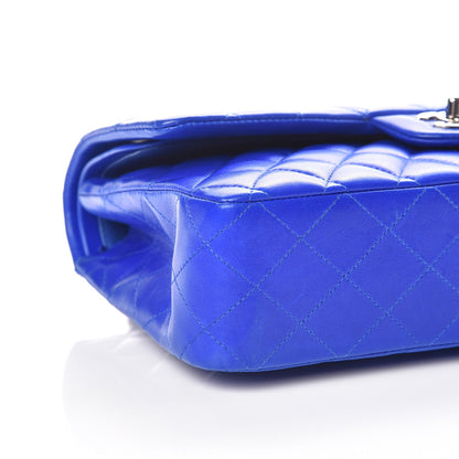 Chanel Lambskin Quilted Medium Double Flap Blue 9 of 10