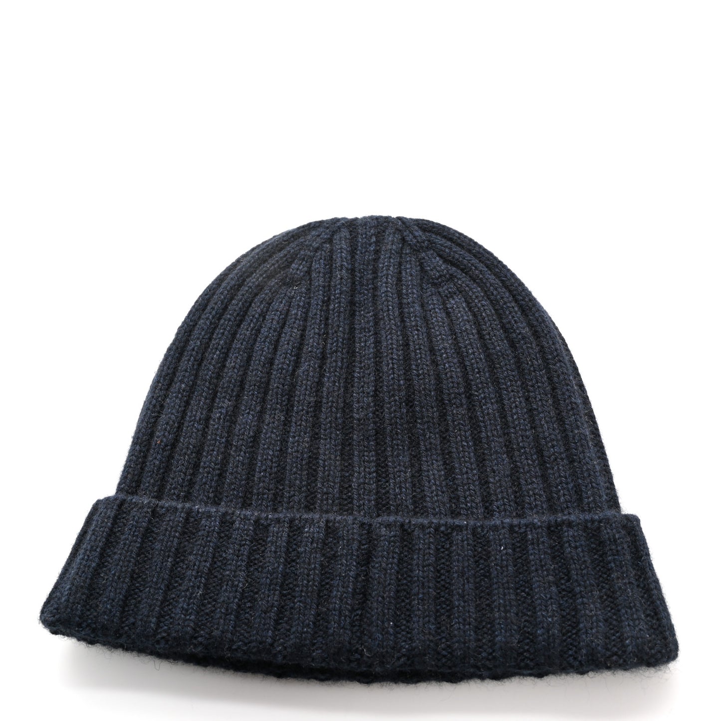 Cashmere Silk H Torsade Beanie Hat L Navy