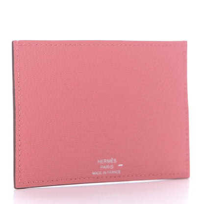 Hermes Chevre Mysore Lizard Les Petits Chevaux Card Holder Rose Ete 3 of 9