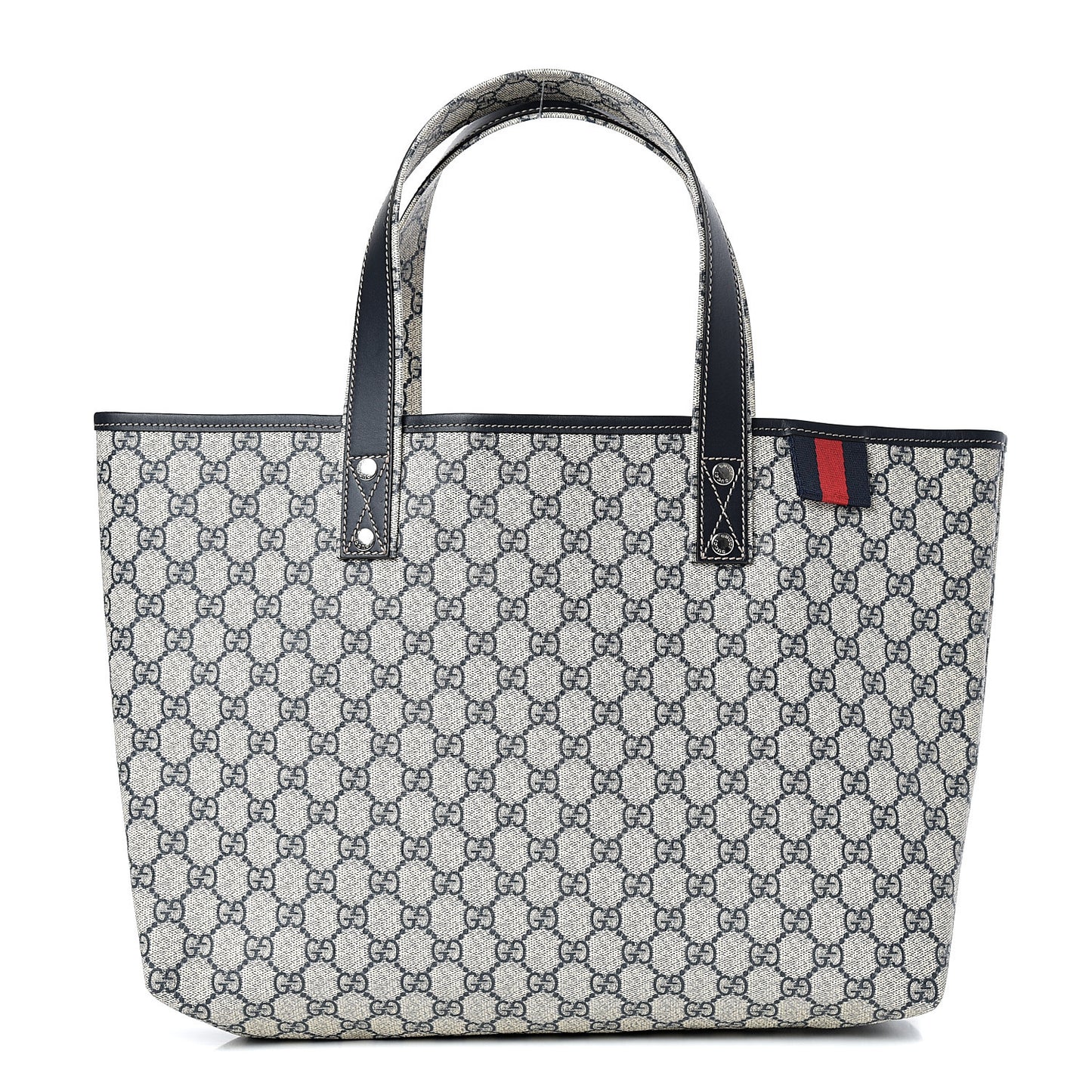 GG Plus Monogram Medium Signature Web Loop Tote Navy