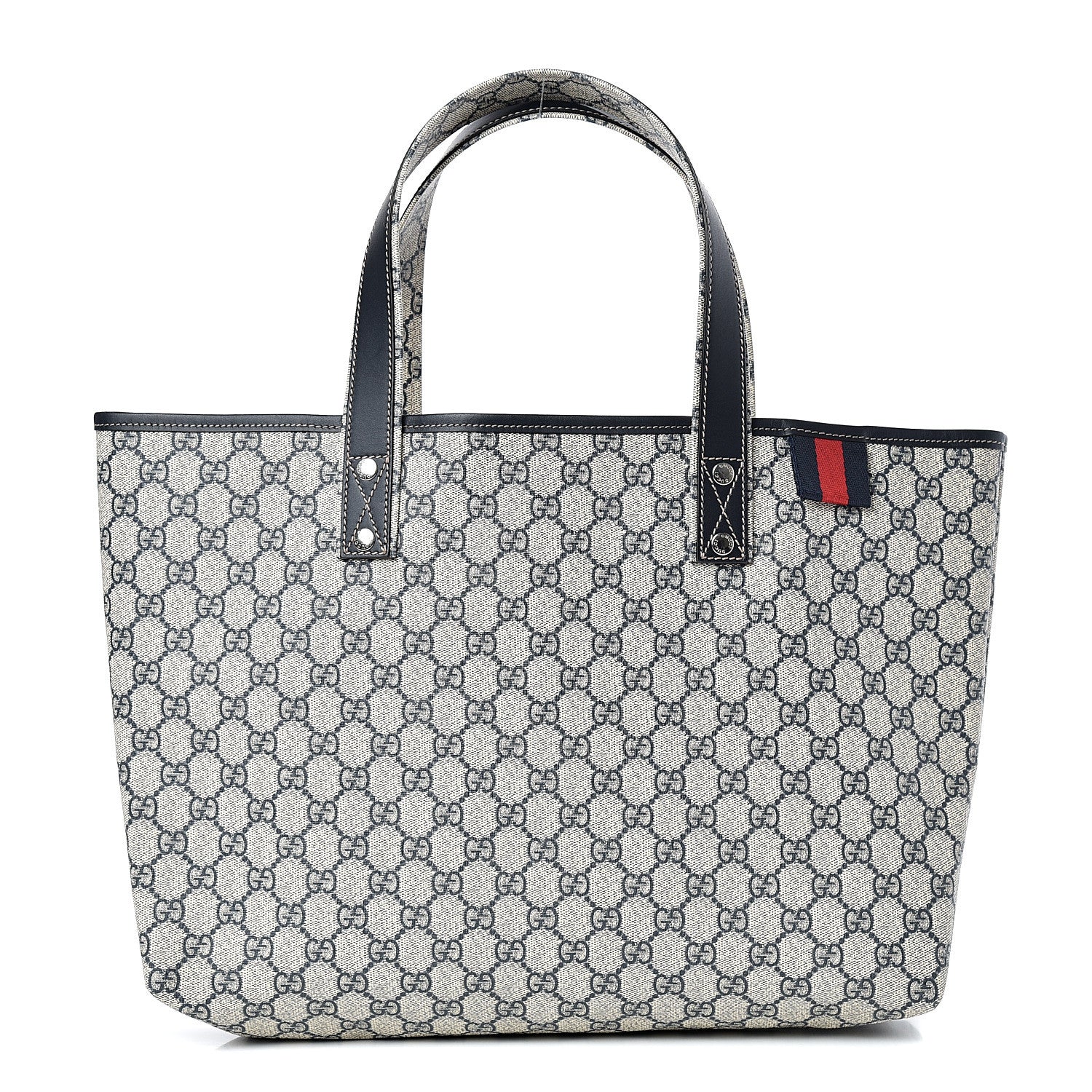 Gucci GG Plus Monogram Medium Signature Web Loop Tote Navy 1 of 9