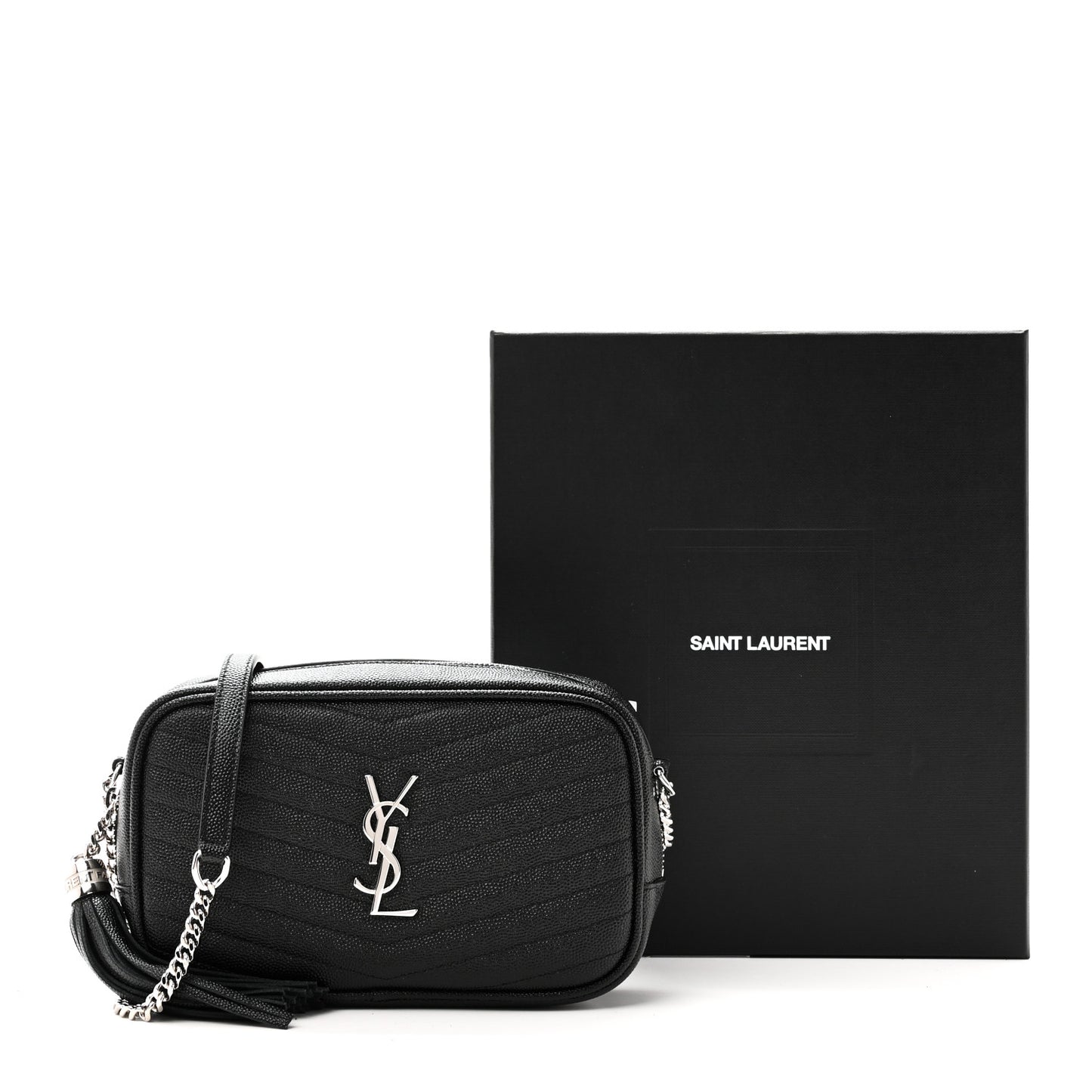 Grain De Poudre Matelasse Monogram Mini Lou Camera Bag Black