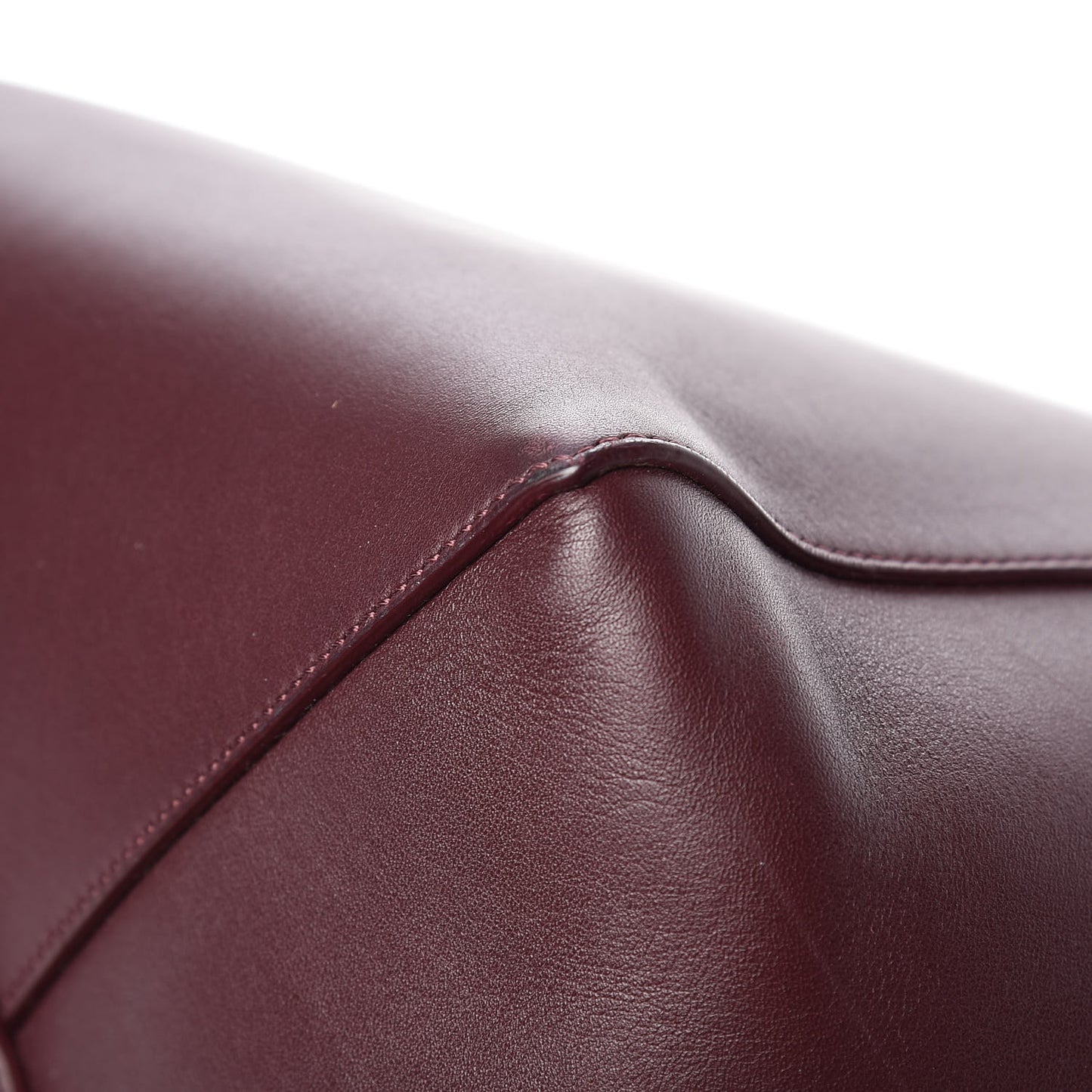 Smooth Calfskin Small Tassel Cabas Phantom Burgundy