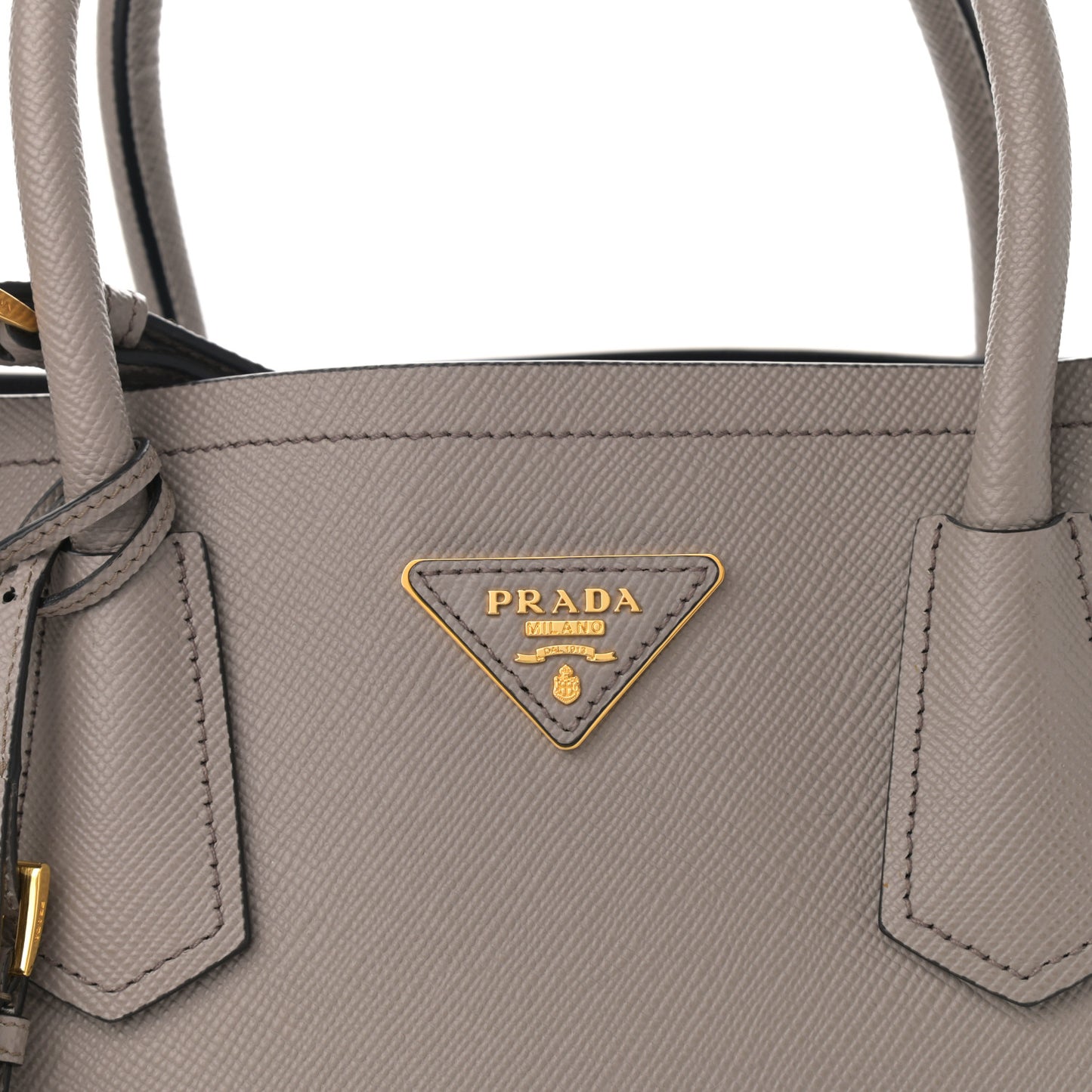 Saffiano Cuir Medium Double Bag Argilla